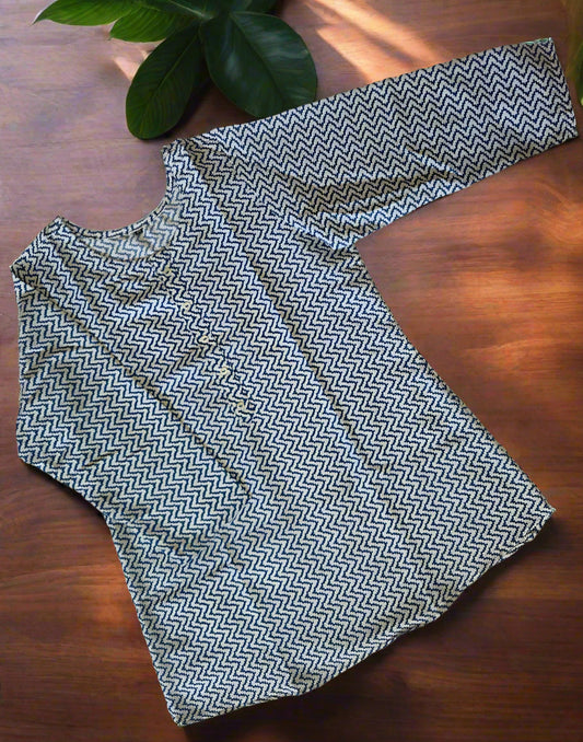 Zigzag Print Short Kurti