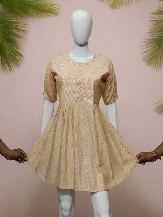 Sunshine Yellow Pinstripe Dress