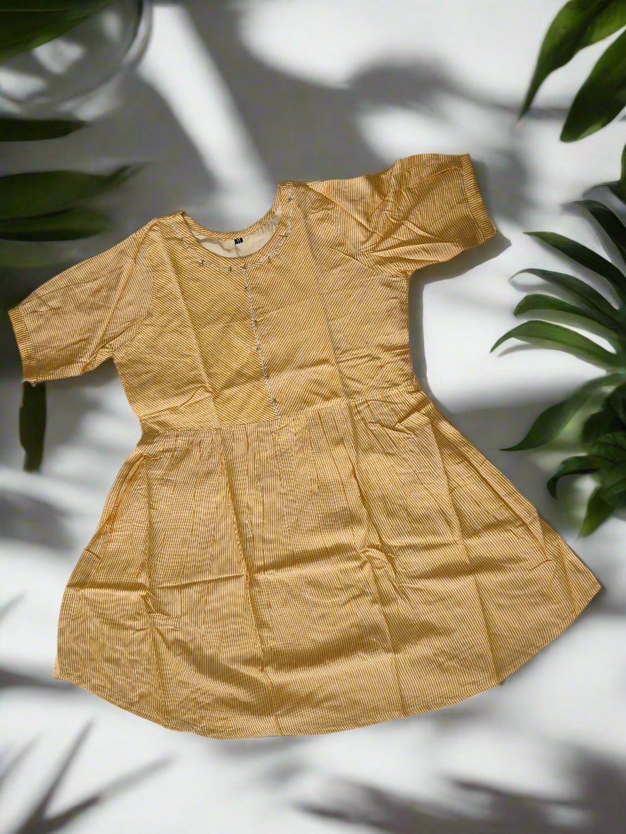 Sunshine Yellow Pinstripe Dress