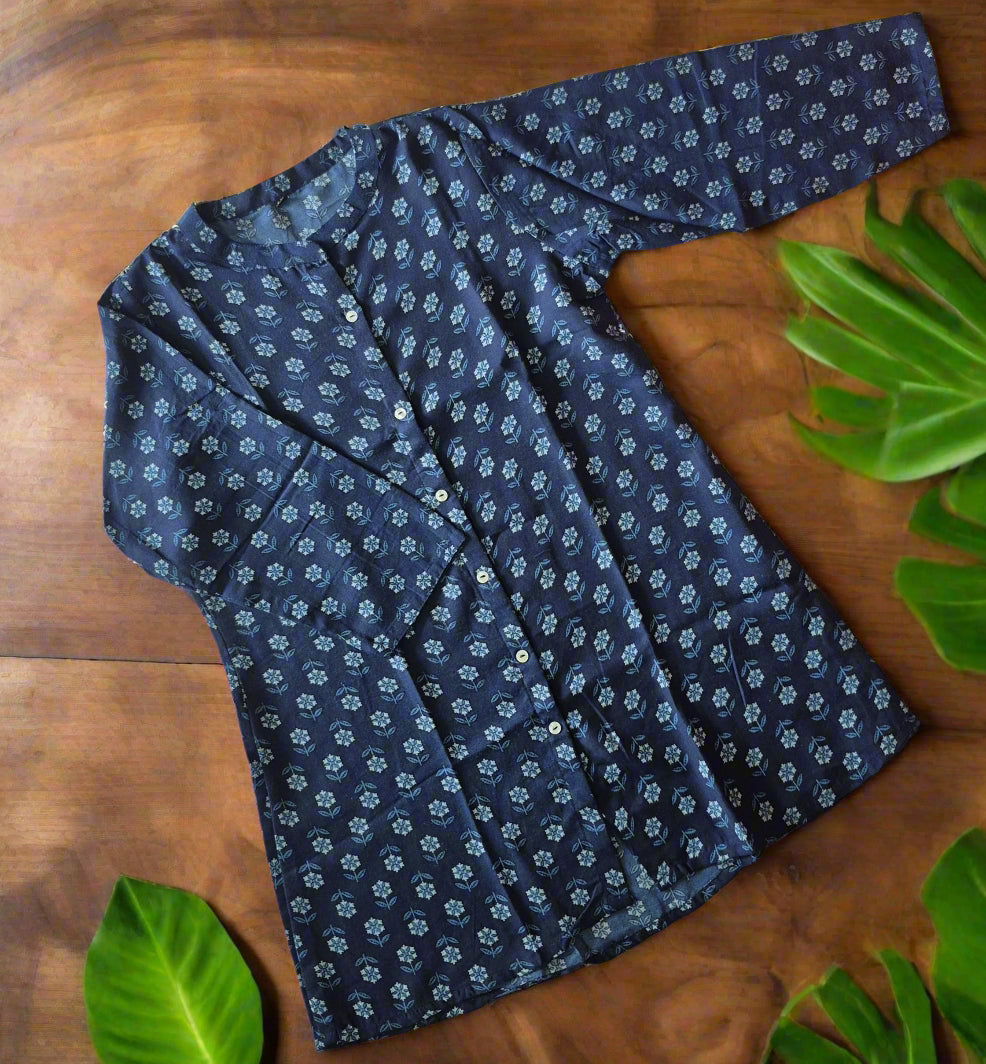 Midnight Indigo Short Kurti